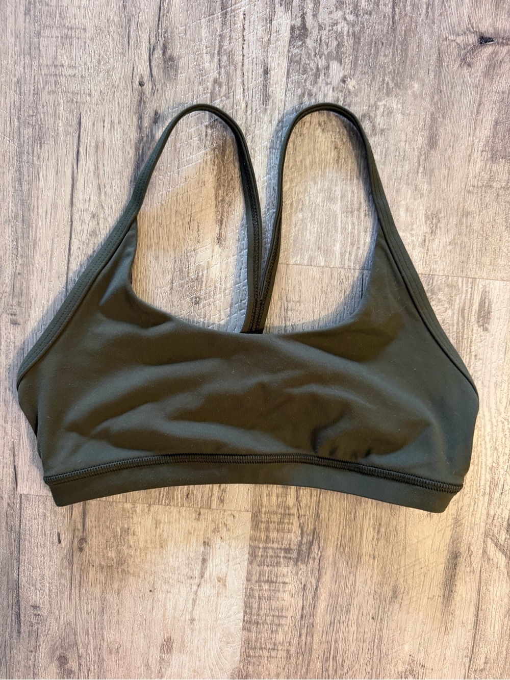 Fleo Olive Green Seamless Sports Bralette